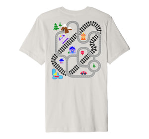 Mens Novelty Gifts For Fathers Day, Car & Train Playmat Rug Shirt