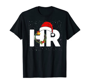 Funny shirts V-neck Tank top Hoodie sweatshirt usa uk au ca gifts for Christmas Human Resources Santa Claus Hat Wreath Xmas Gifts T-Shirt 705501