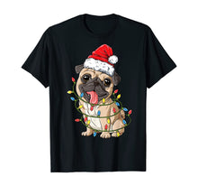 Load image into Gallery viewer, Funny shirts V-neck Tank top Hoodie sweatshirt usa uk au ca gifts for Pug Christmas Tree Lights Santa Dog Xmas Gifts Boys Pugmas T-Shirt 180692
