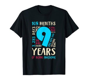 Funny shirts V-neck Tank top Hoodie sweatshirt usa uk au ca gifts for 9th Birthday Gifts Son Daughter Nine 9 Year Old Boys Girls T-Shirt 524851
