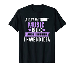 Funny shirts V-neck Tank top Hoodie sweatshirt usa uk au ca gifts for A Day Without Music T-shirt, Gifts For Musicians Music Lover 344877