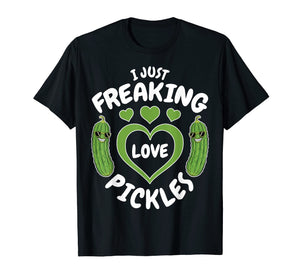 Funny shirts V-neck Tank top Hoodie sweatshirt usa uk au ca gifts for I Just Freaking Love Pickles Funny Pickle Lover Shirt Gifts 952570