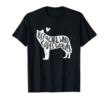 Load image into Gallery viewer, Funny shirts V-neck Tank top Hoodie sweatshirt usa uk au ca gifts for Just A Girl Who Loves Wolves T-Shirt Wolf Shirt Women Gifts 349341

