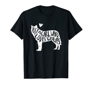 Funny shirts V-neck Tank top Hoodie sweatshirt usa uk au ca gifts for Just A Girl Who Loves Wolves T-Shirt Wolf Shirt Women Gifts 349341