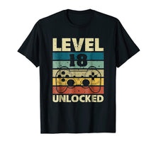 Load image into Gallery viewer, Funny shirts V-neck Tank top Hoodie sweatshirt usa uk au ca gifts for Level 18 Unlocked T-Shirt Vintage Gamer 18th Birthday Gifts 1419014
