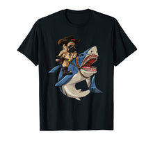 Load image into Gallery viewer, Funny shirts V-neck Tank top Hoodie sweatshirt usa uk au ca gifts for Cowboy Pug Riding Shark Tshirt Funny Pug Dog Lover Gifts 787834
