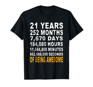 Funny shirts V-neck Tank top Hoodie sweatshirt usa uk au ca gifts for 21st Birthday Gifts T Shirt 21 Years Old Being Awesome Tee 425748