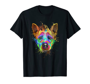 Funny shirts V-neck Tank top Hoodie sweatshirt usa uk au ca gifts for Splash Art Cattle Dog T-Shirt | Blue heeler Lover Gifts 399555