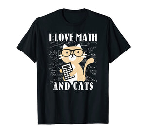 Funny shirts V-neck Tank top Hoodie sweatshirt usa uk au ca gifts for Math Kitty Cat I Love Math And Cats Mathematics Math Gifts T-Shirt 470777