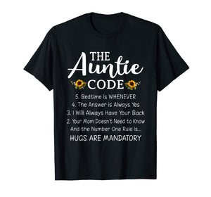 Funny Family Matching Gifts For Aunt The Auntie Code T-Shirt-3161373
