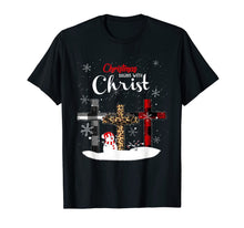 Load image into Gallery viewer, Womens Christmas Begins With Christ Xmas Gifts T-Shirt
