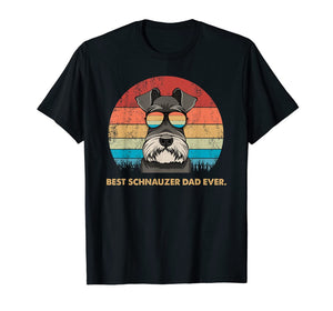Dog Vintage Best Schnauzer Dad ever Tshirt Fathers day Gifts 167631
