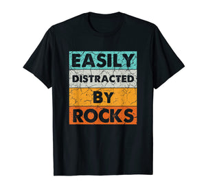 Easily Distracted By Rocks Geologist Costume Gifts T-Shirt-3096313