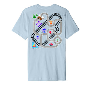 Mens Novelty Gifts For Fathers Day, Car & Train Playmat Rug Shirt