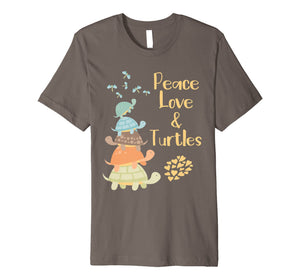 Funny shirts V-neck Tank top Hoodie sweatshirt usa uk au ca gifts for Peace Love and Turtles T-shirts - Whimsical Turtle Gifts 1978488