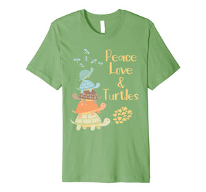 Funny shirts V-neck Tank top Hoodie sweatshirt usa uk au ca gifts for Peace Love and Turtles T-shirts - Whimsical Turtle Gifts 1978488