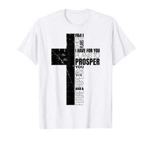 Jeremiah 29:11 Christian Bible Verse Gifts Cross Scripture T-Shirt-204983