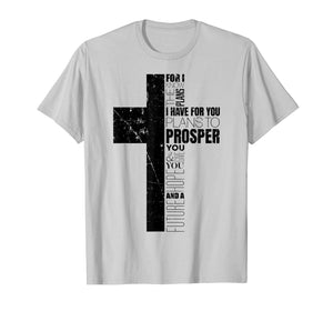 Jeremiah 29:11 Christian Bible Verse Gifts Cross Scripture T-Shirt-204983