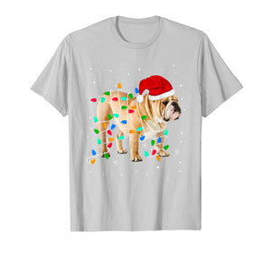 Funny shirts V-neck Tank top Hoodie sweatshirt usa uk au ca gifts for Funny English Bulldog Christmas Light Gifts Xmas T-Shirt 340948