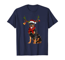 Load image into Gallery viewer, Funny shirts V-neck Tank top Hoodie sweatshirt usa uk au ca gifts for Santa Rottweiler reindeer Light Christmas gifts T-Shirt 389659
