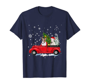 Funny shirts V-neck Tank top Hoodie sweatshirt usa uk au ca gifts for Bull Terrier Riding Red Truck Christmas Gifts Dog T-Shirt 880696