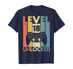 Level 18 Unlocked Tshirt 18th Video Gamer Birthday Boy Gifts