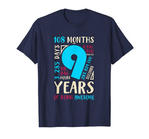 Funny shirts V-neck Tank top Hoodie sweatshirt usa uk au ca gifts for 9th Birthday Gifts Son Daughter Nine 9 Year Old Boys Girls T-Shirt 524851