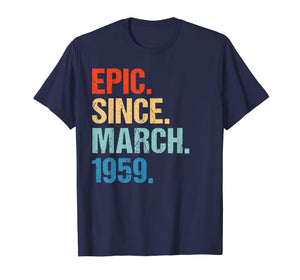 Funny shirts V-neck Tank top Hoodie sweatshirt usa uk au ca gifts for Born In March 1959 60th Birthday Gift T Shirt 60 Yrs Old 2130128