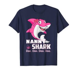 Nanny Shark T-Shirt Gifts Family Shark Halloween Christmas
