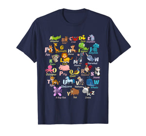 Funny shirts V-neck Tank top Hoodie sweatshirt usa uk au ca gifts for ABC A Rhyming Animal Alphabet T-Shirt Learning Kids Gifts 1012723