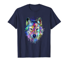 Load image into Gallery viewer, Splash Art Wolf T-Shirt | Gifts For Wolf Lovers
