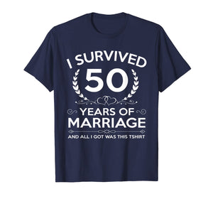 50th Wedding Anniversary Gifts Couples Husband Wife 50 Years T-Shirt-439990