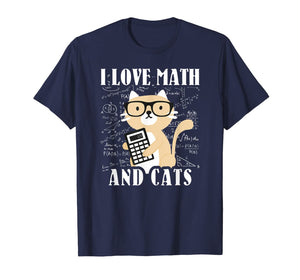Funny shirts V-neck Tank top Hoodie sweatshirt usa uk au ca gifts for Math Kitty Cat I Love Math And Cats Mathematics Math Gifts T-Shirt 470777
