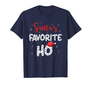 Funny shirts V-neck Tank top Hoodie sweatshirt usa uk au ca gifts for Xmas Gifts Santa's Favorite Ho With Santa Hat Christmas T-Shirt 846108
