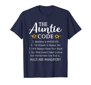 Funny Family Matching Gifts For Aunt The Auntie Code T-Shirt-3161373