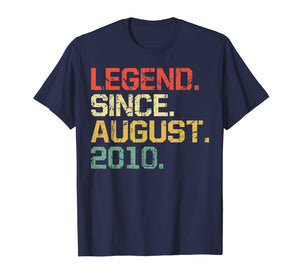 Legend Since August 2010 T-Shirt- 9 years old Gifts Shirt 165239
