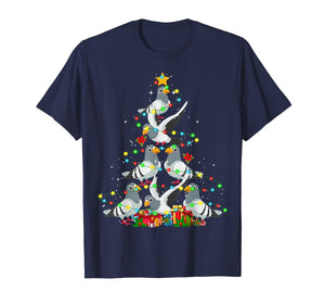 Pigeon Christmas Tree Funny Pigeon Bird Lover Xmas Gifts T-Shirt-921100