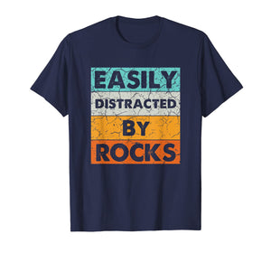 Easily Distracted By Rocks Geologist Costume Gifts T-Shirt-3096313