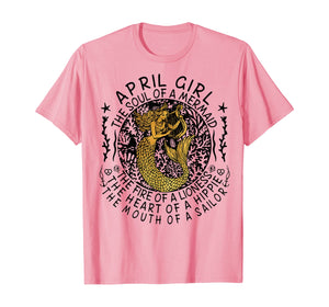 April Girl The Soul Of A Mermaid Tshirt Funny Gifts Women TShirt70437