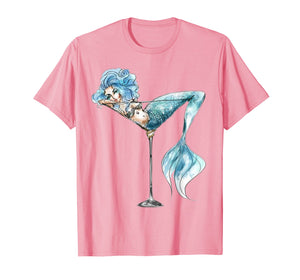 Mermaid In Cocktail Glass Tshirt Cute Mermaid Lover Gifts