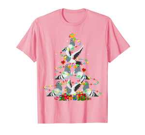 Pigeon Christmas Tree Funny Pigeon Bird Lover Xmas Gifts T-Shirt-921100