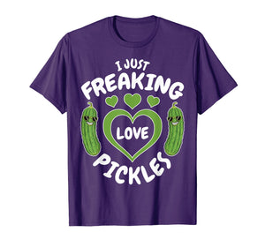 Funny shirts V-neck Tank top Hoodie sweatshirt usa uk au ca gifts for I Just Freaking Love Pickles Funny Pickle Lover Shirt Gifts 952570
