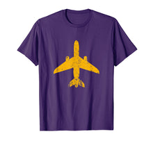 Load image into Gallery viewer, Funny shirts V-neck Tank top Hoodie sweatshirt usa uk au ca gifts for Distressed Yellow Jet Airplane Aviation Pilot Gifts Flying T-Shirt 2414578
