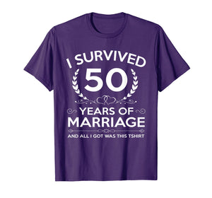 50th Wedding Anniversary Gifts Couples Husband Wife 50 Years T-Shirt-439990