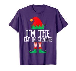 I'm The Elf in Charge Matching Family Group Christmas Gifts T-Shirt-2134025