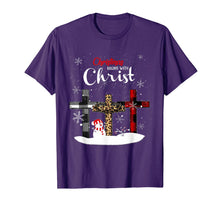 Load image into Gallery viewer, Womens Christmas Begins With Christ Xmas Gifts T-Shirt
