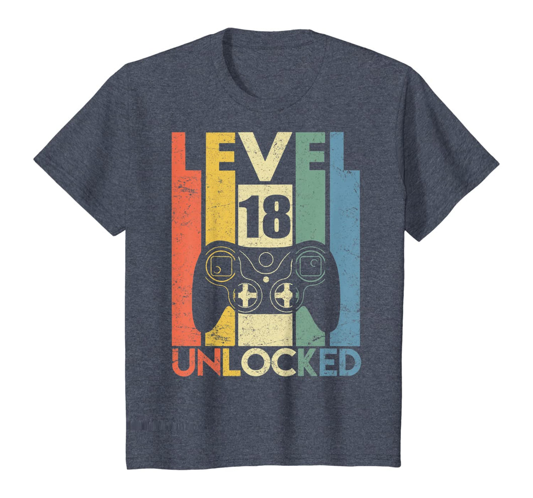 Level 18 Unlocked Tshirt 18th Video Gamer Birthday Boy Gifts