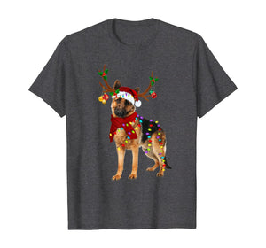 Funny shirts V-neck Tank top Hoodie sweatshirt usa uk au ca gifts for Santa German shepherd reindeer Light Christmas gifts T-Shirt 794522