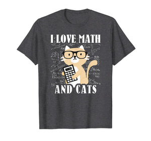 Funny shirts V-neck Tank top Hoodie sweatshirt usa uk au ca gifts for Math Kitty Cat I Love Math And Cats Mathematics Math Gifts T-Shirt 470777