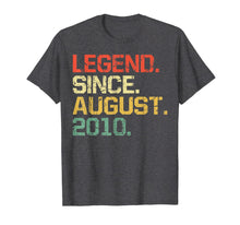Load image into Gallery viewer, Legend Since August 2010 T-Shirt- 9 years old Gifts Shirt 165239
